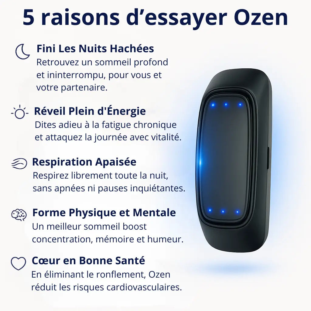 Ozen™ | Neurostimulateur EMS Anti-Ronflement